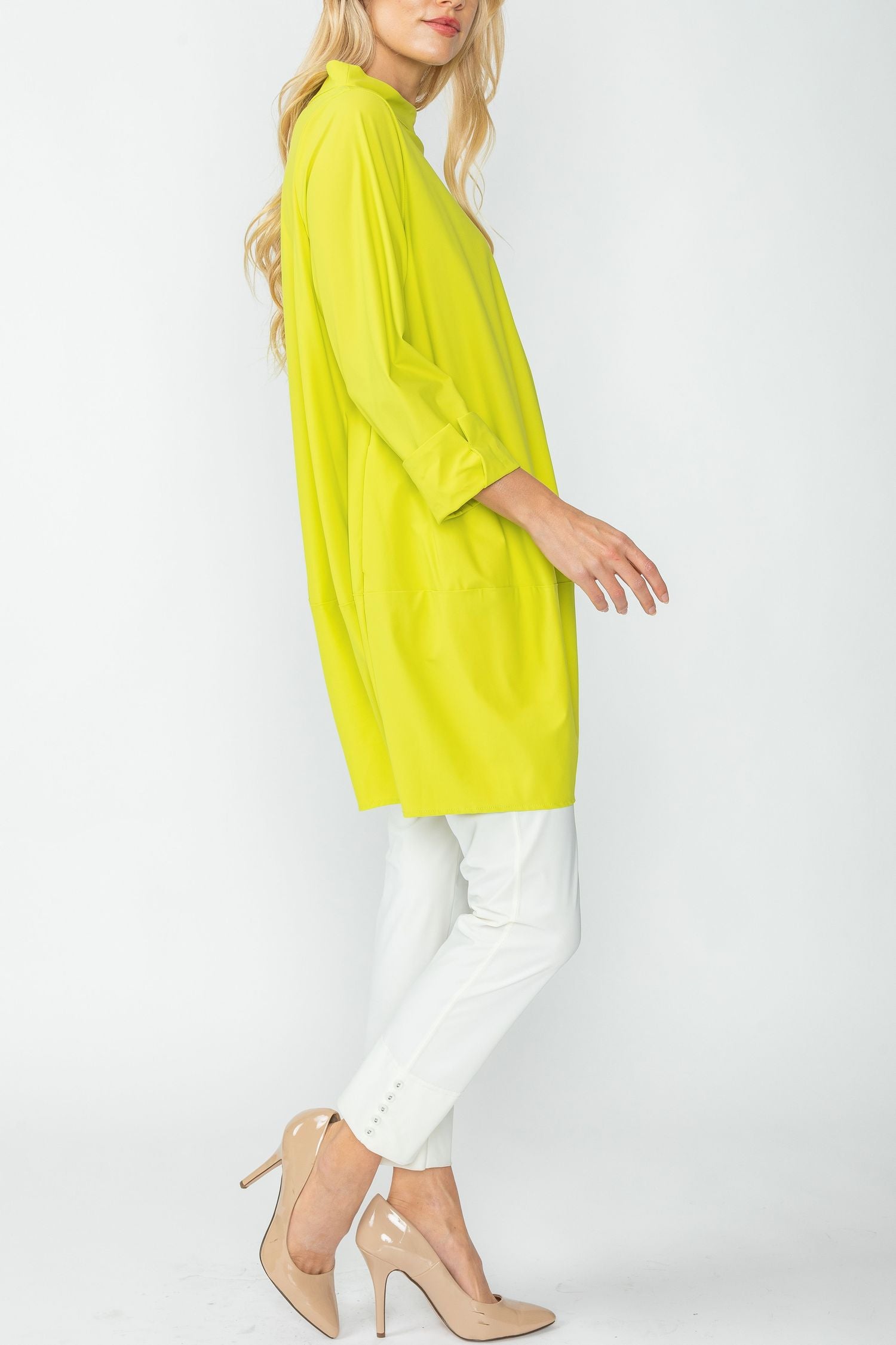Acid Boat Neck Stand Collar Balloon Top