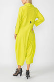 Acid Zip-Up Front Cropped Long Sleeve Jumpsuit