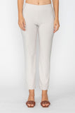 Beige High Tech Pull On Slim Pants