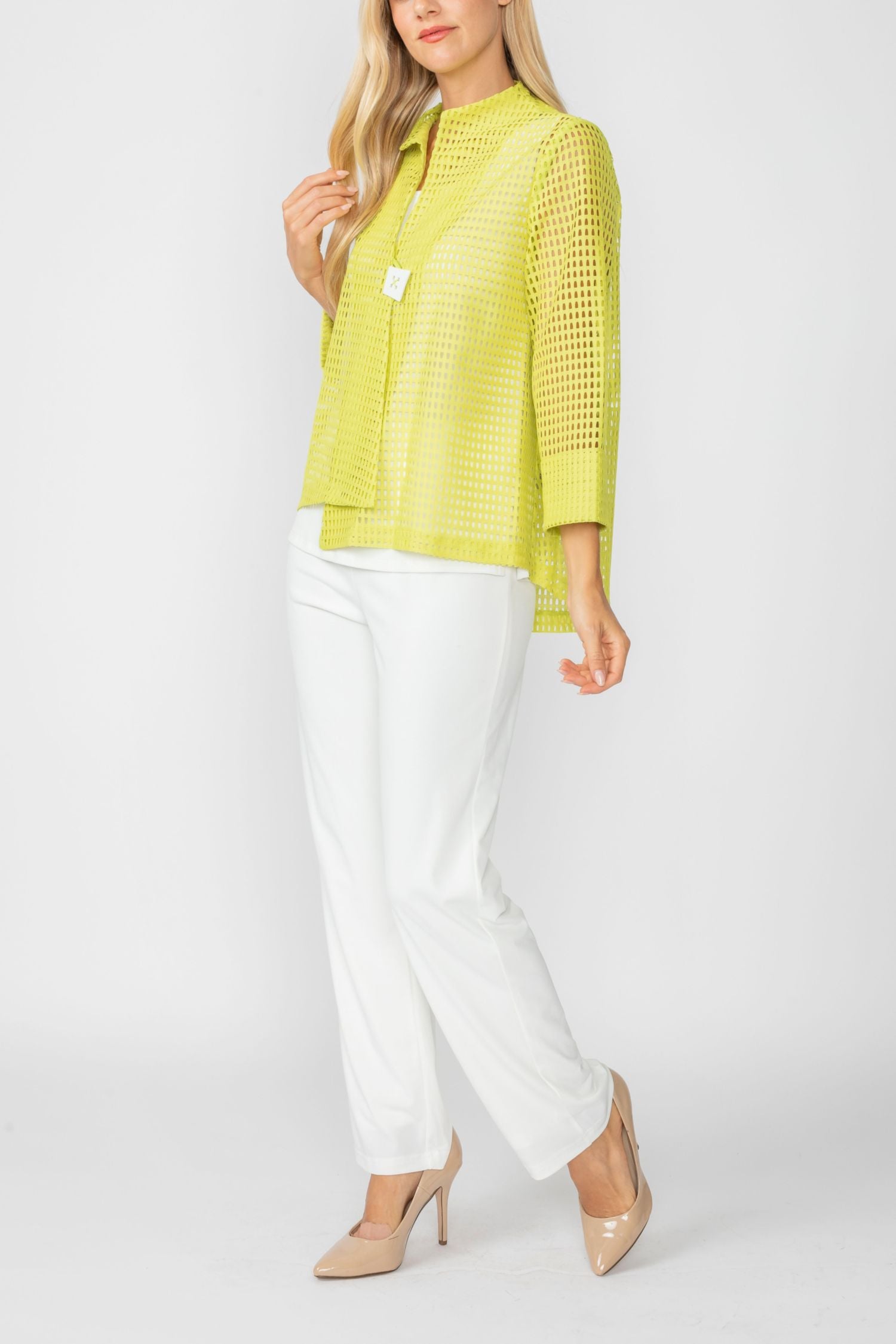 Lime One Button Jacket