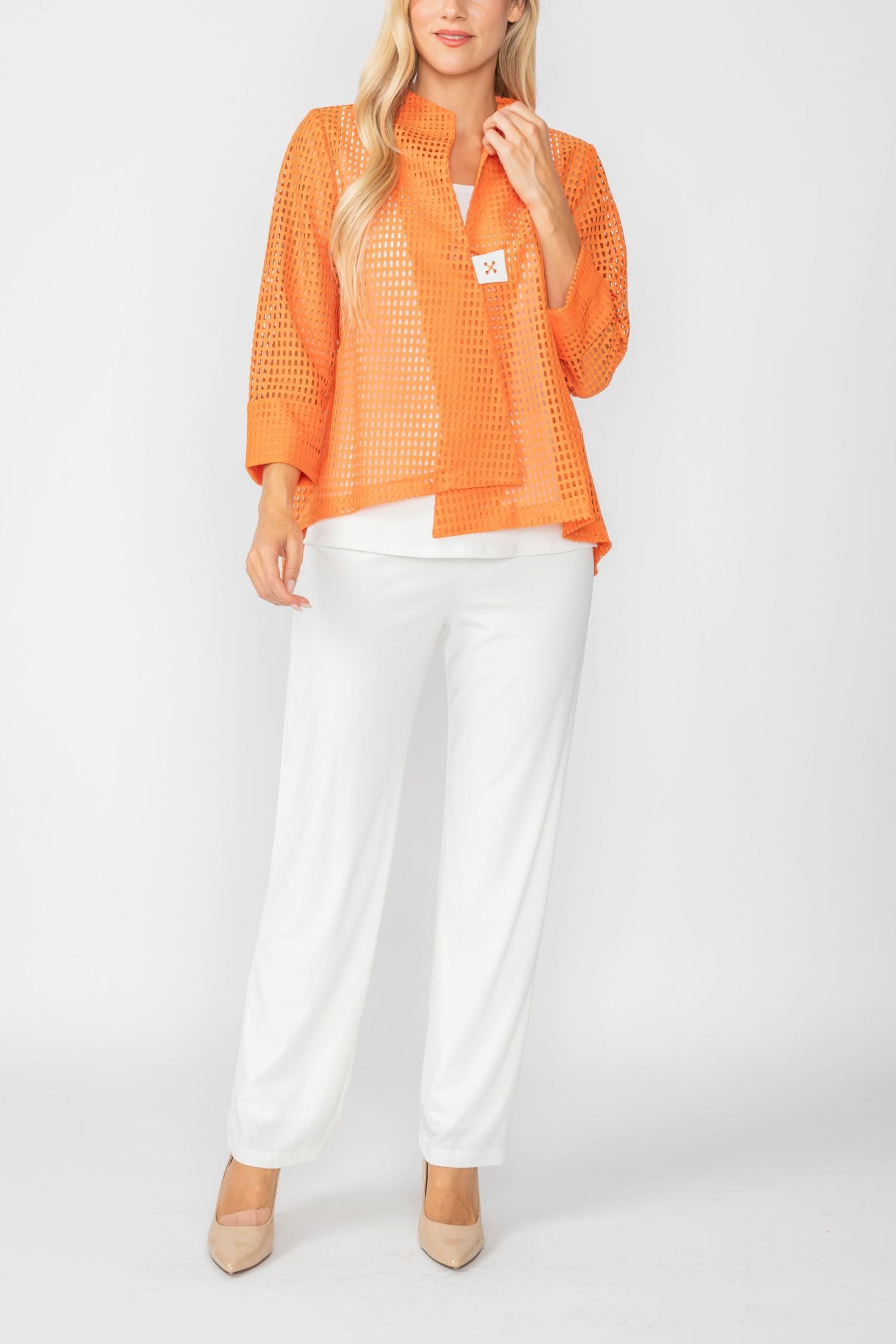 Orange One Button Jacket