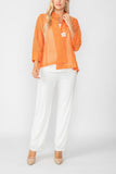 Orange One Button Jacket