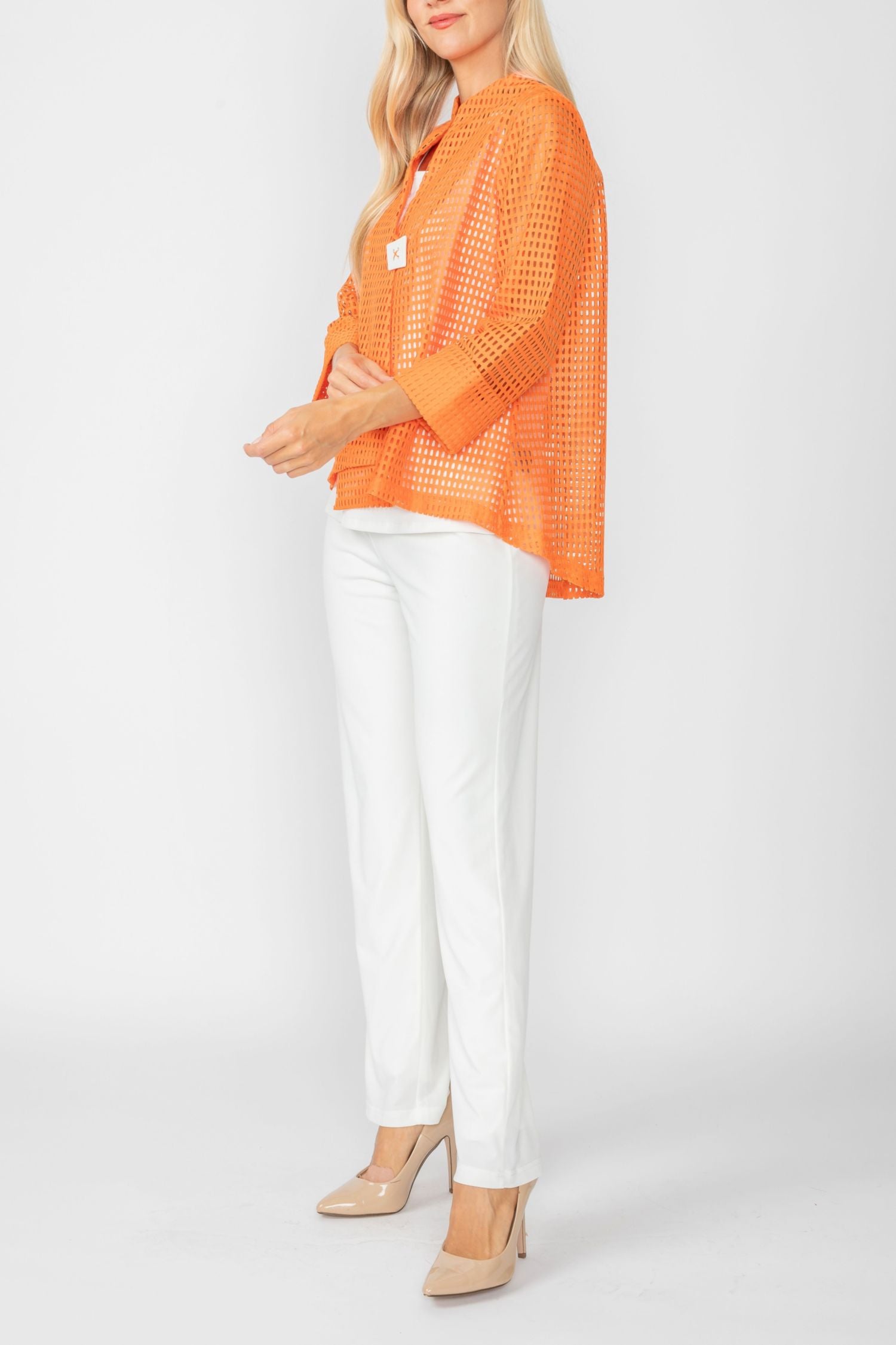 Orange One Button Jacket