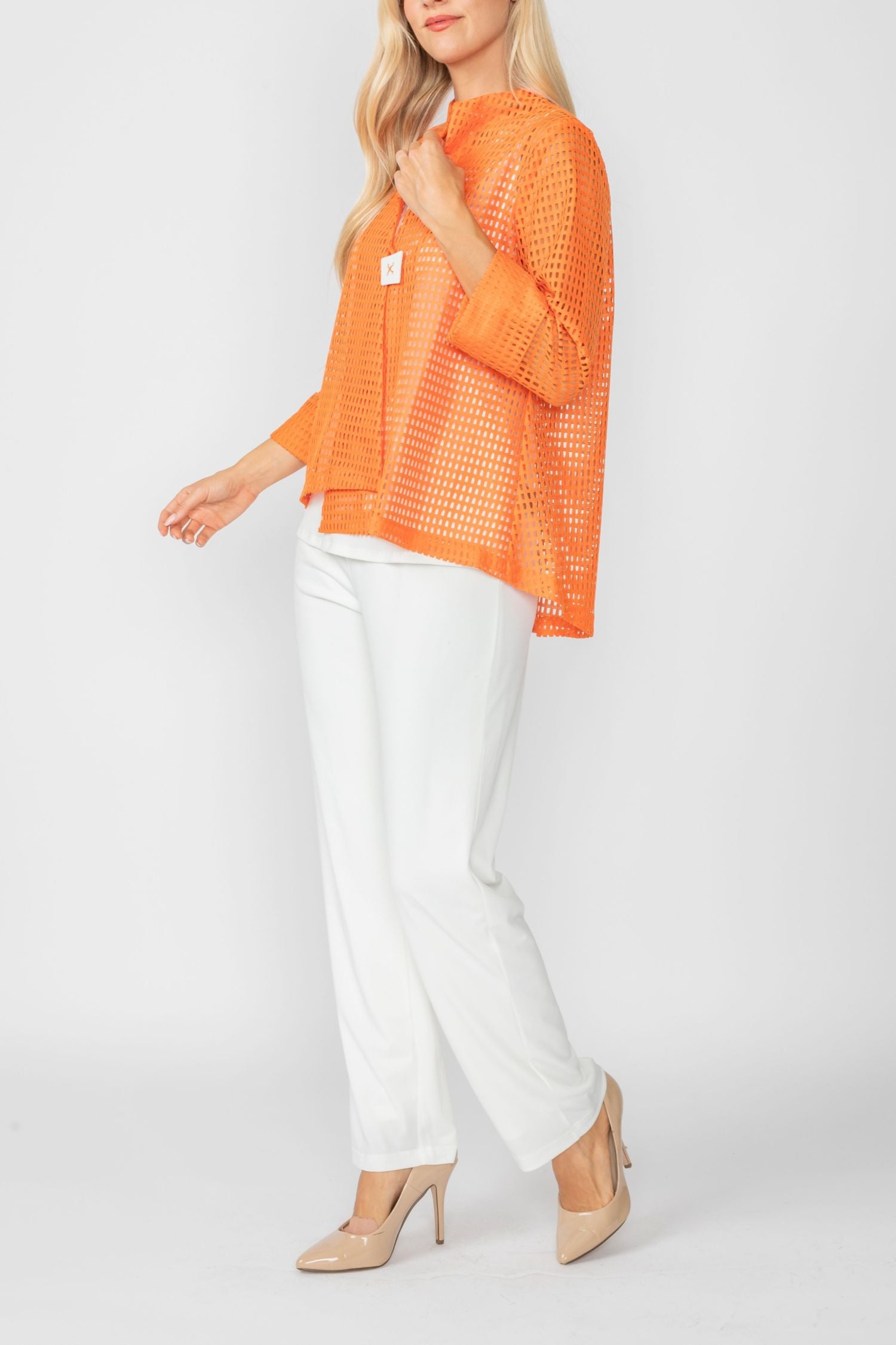 Orange One Button Jacket