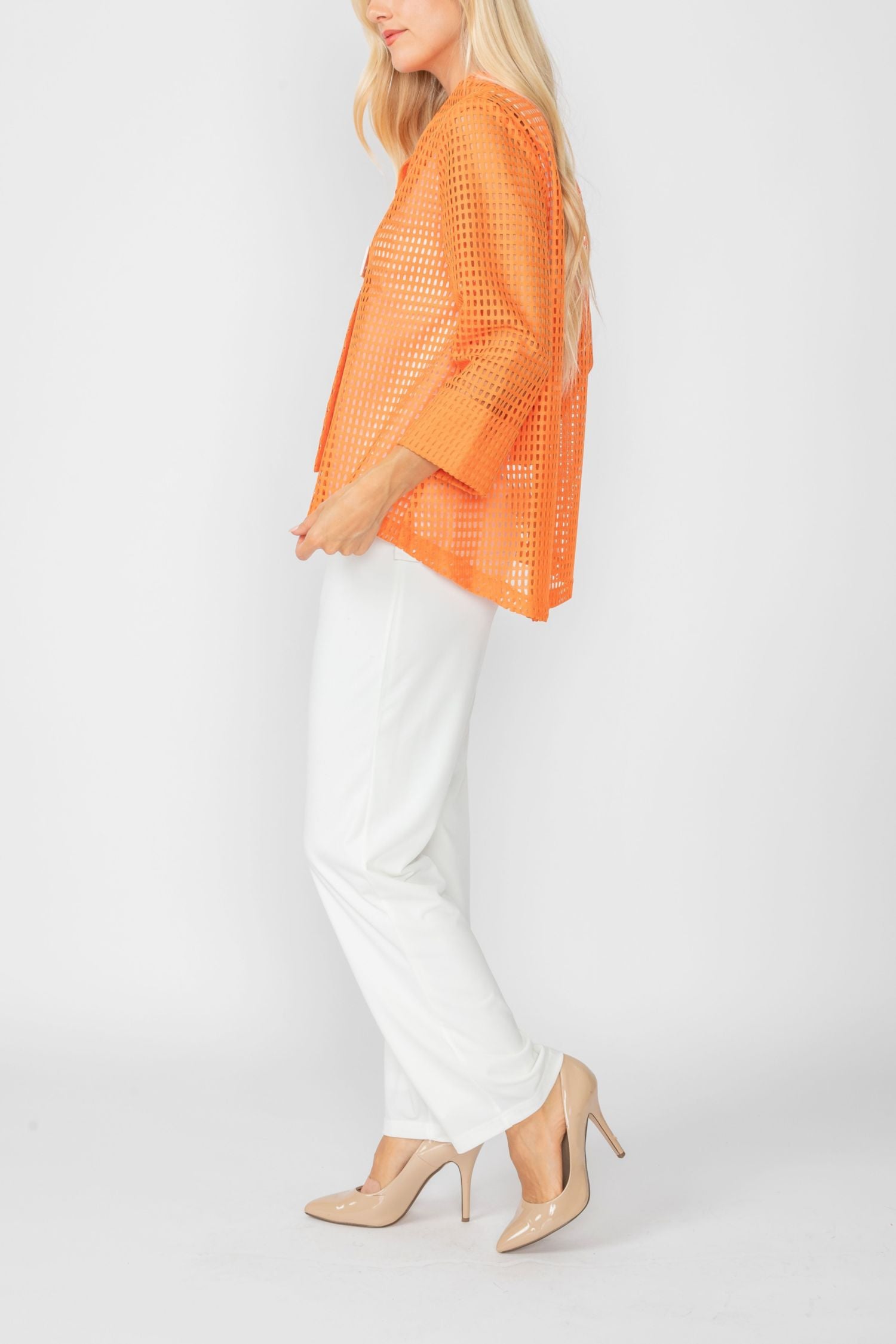 Orange One Button Jacket