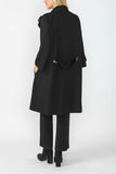 Black Shawl Collar Raglan Sleeve Coat