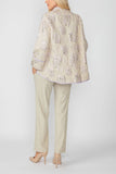 Champagne One Button Front Jacquard Jacket