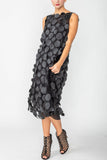 Black Mesh And Chiffon Layered Triangle Dress