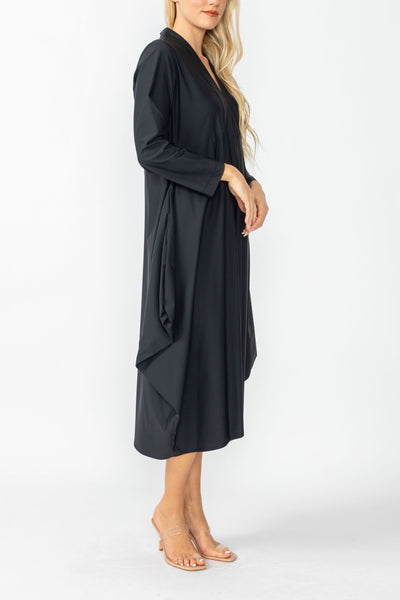 Inspire Collared Neck Dress in Black