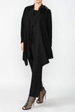 Black Intricate Line Asymmetrical Jacket