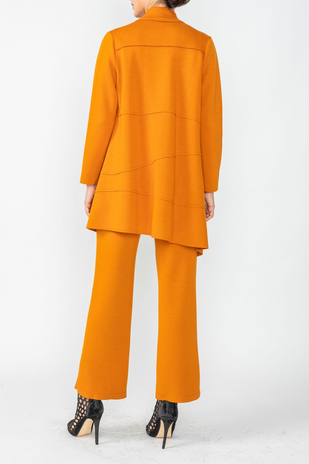 Caramel Intricate Line Asymmetrical Jacket