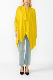 Mustard Intricate Line Asymmetrical Jacket