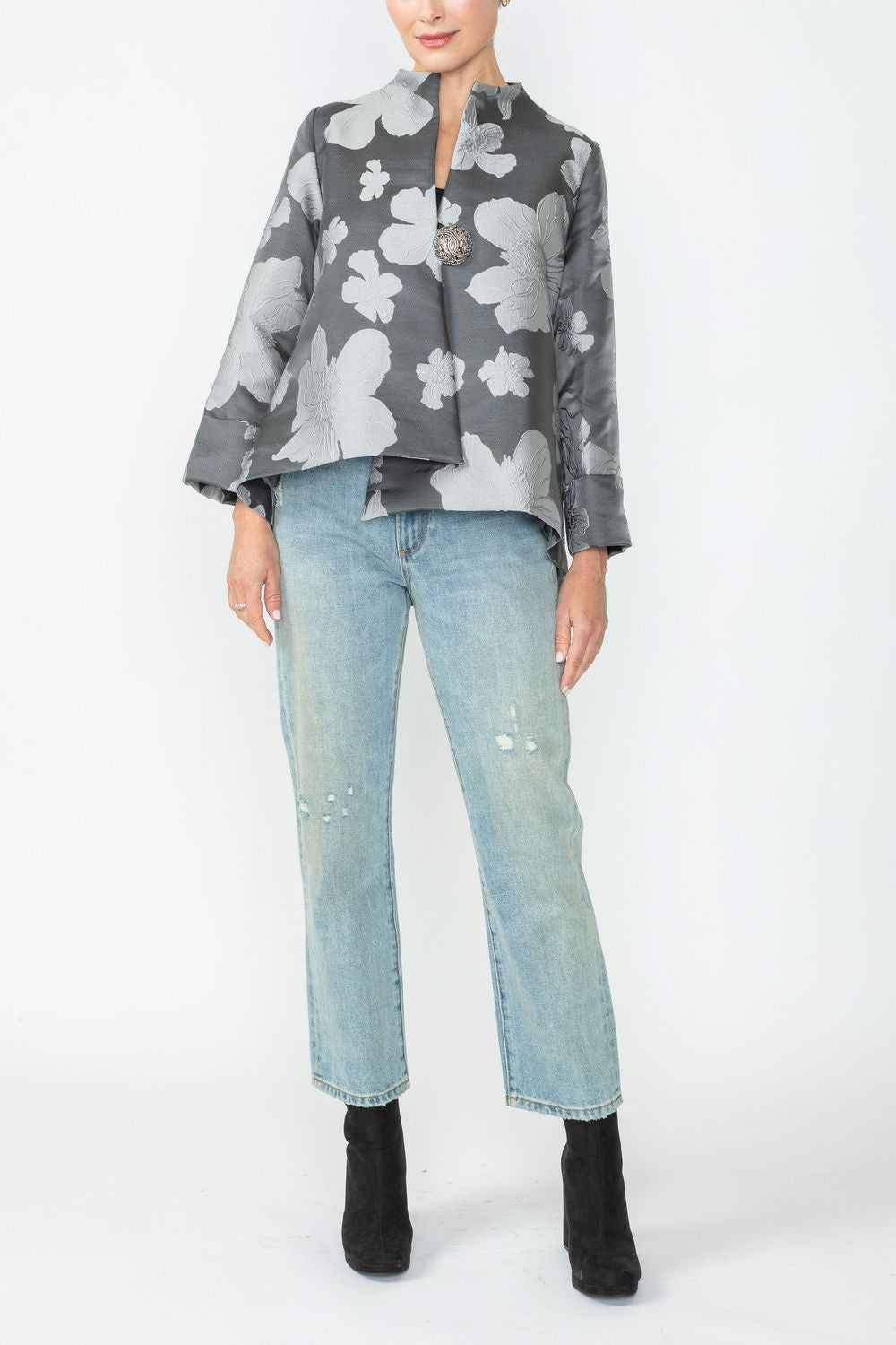 Charcoal One Button Jacket