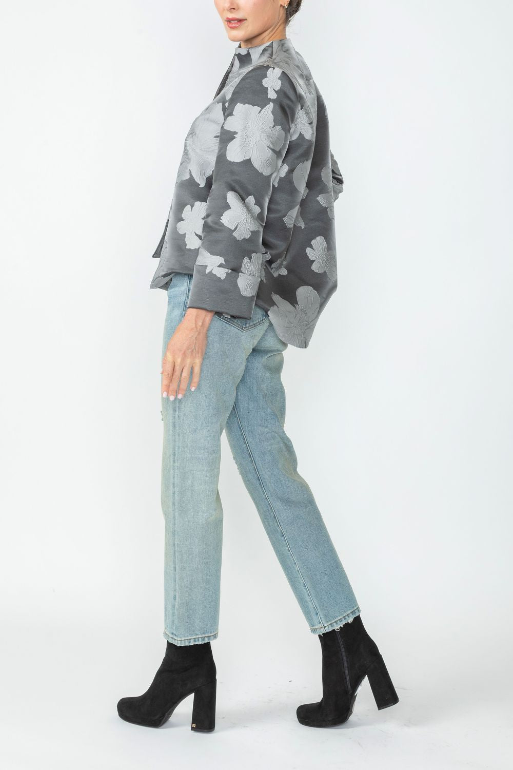 Charcoal One Button Jacket