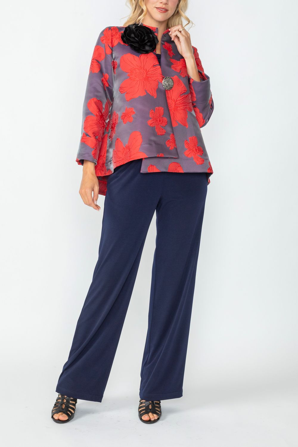 Red One Button Jacket