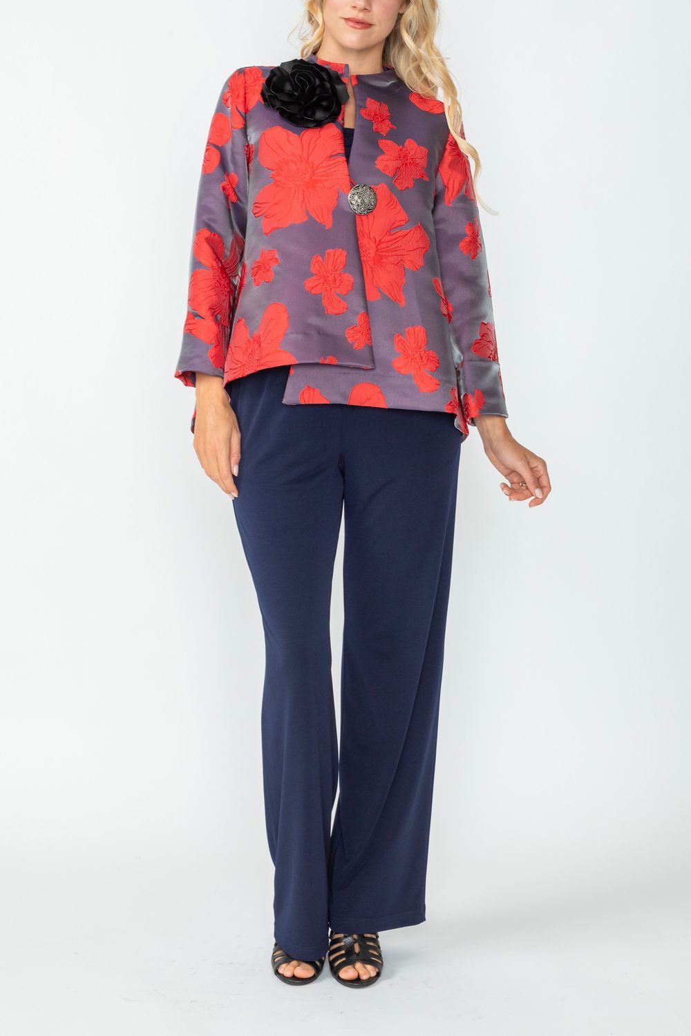 Red One Button Jacket