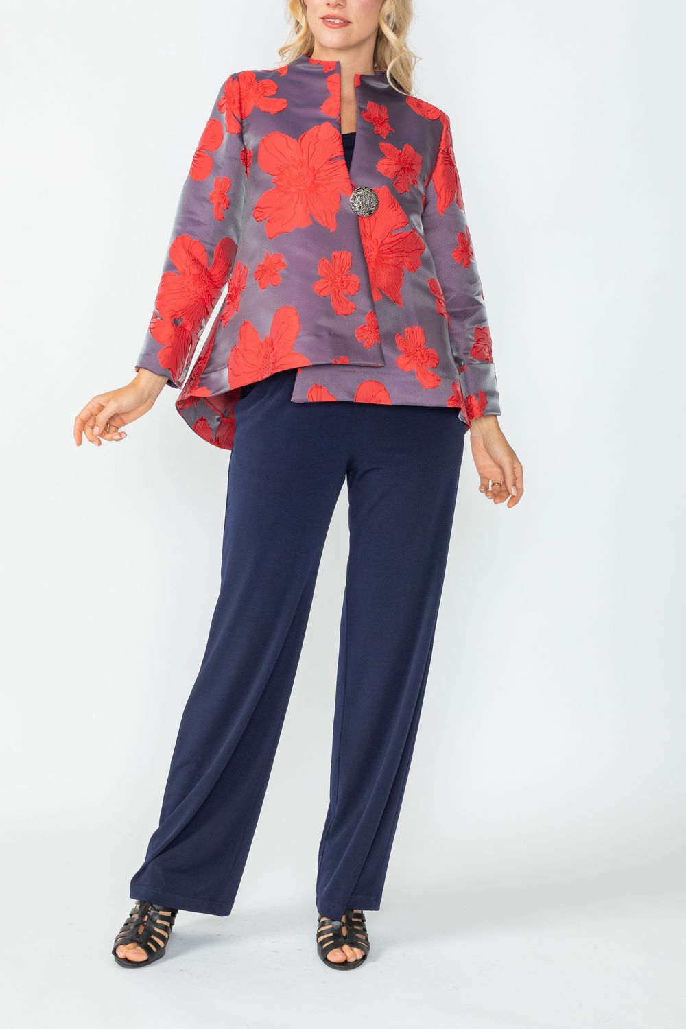 Red One Button Jacket