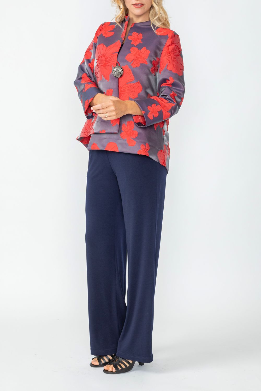 Red One Button Jacket