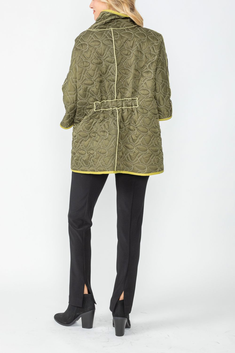Olive and Lime Reversible Poncho