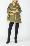 Olive and Lime Reversible Poncho