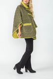 Olive and Lime Reversible Poncho