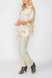 Beige Blossom Burnout Jacket