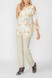 Beige Blossom Burnout Jacket