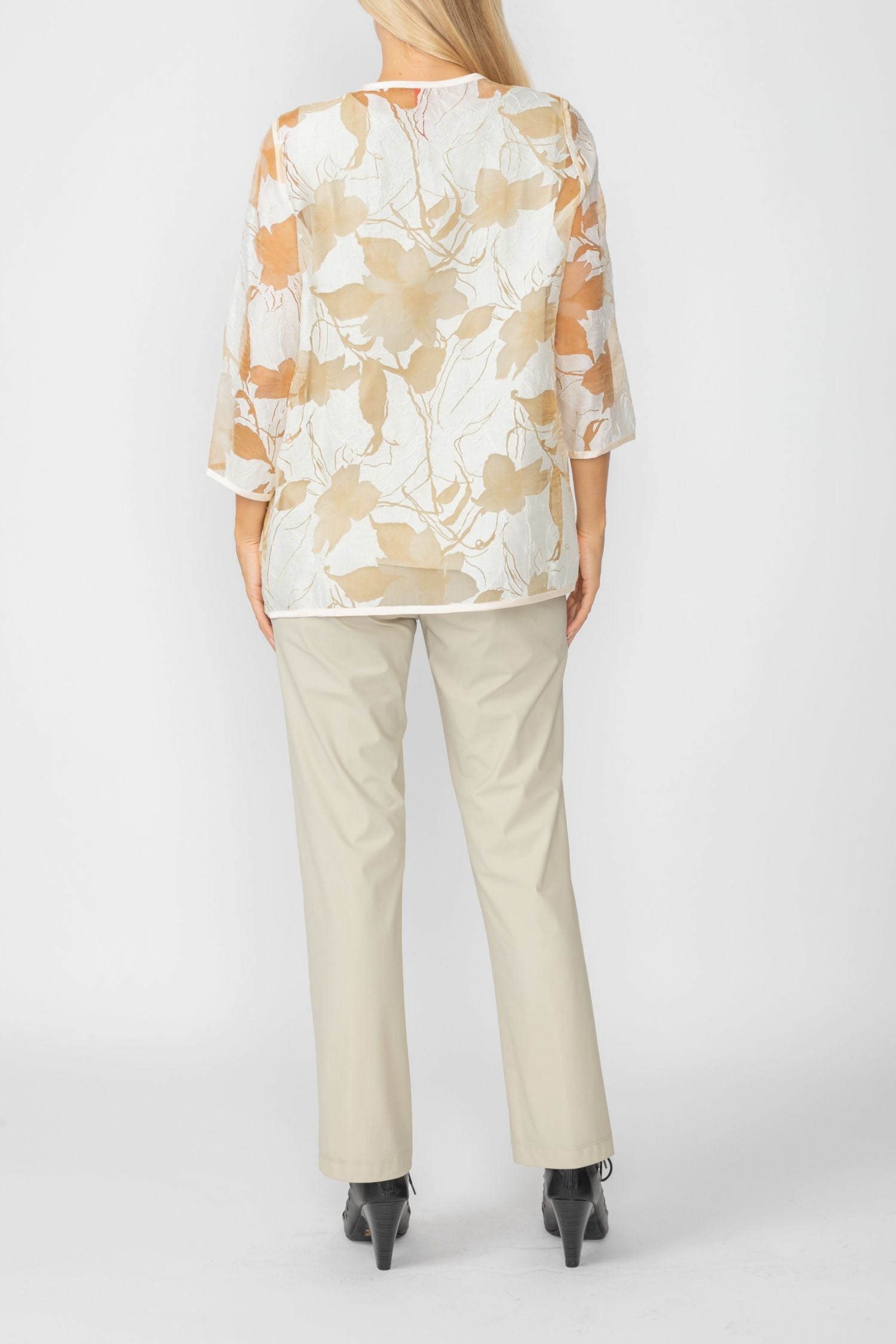 Beige Blossom Burnout Jacket