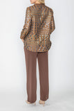 Mocha Mix Metallic Asymmetrical Jacket