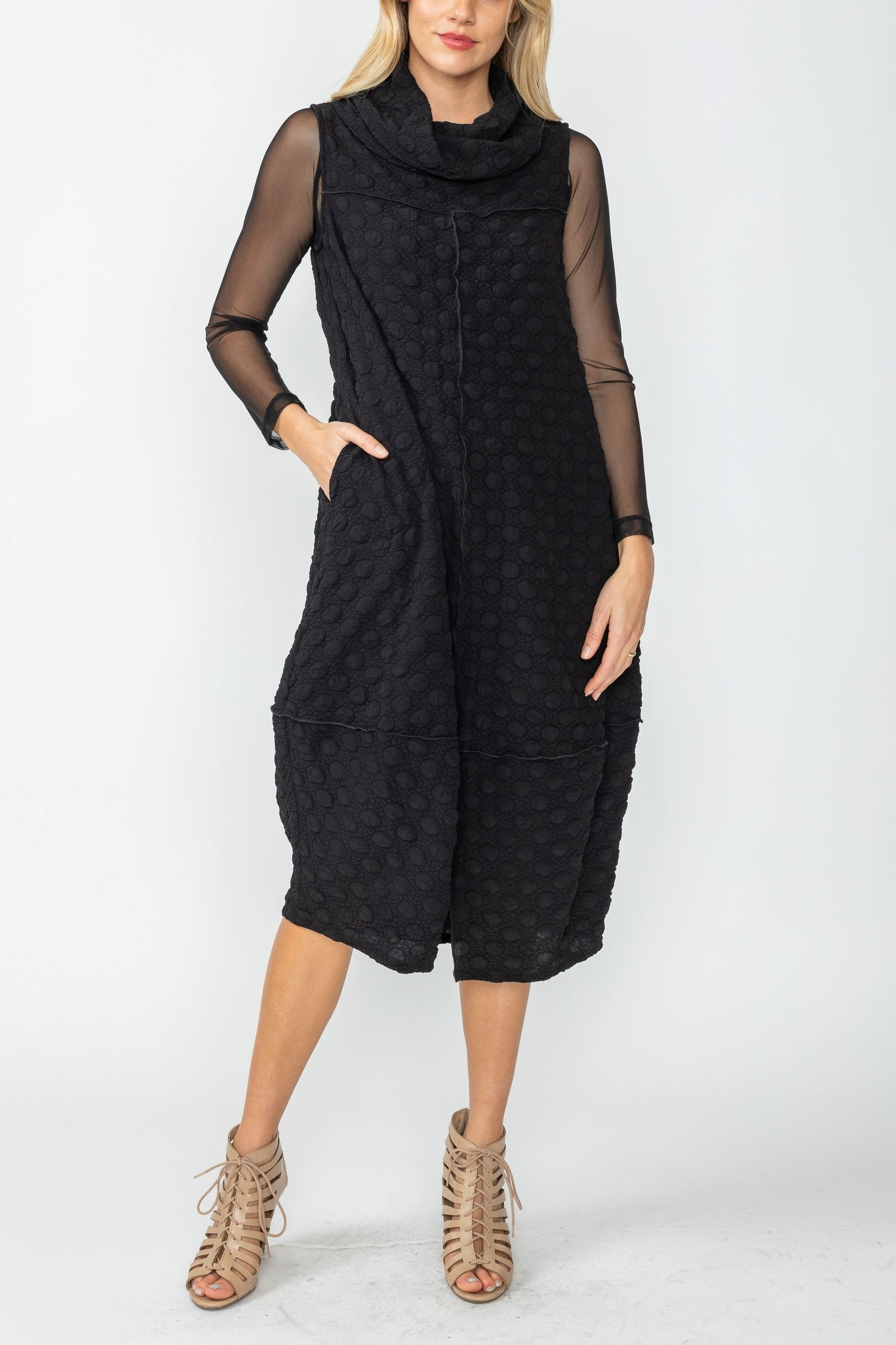 Black Bubble Tank Dress