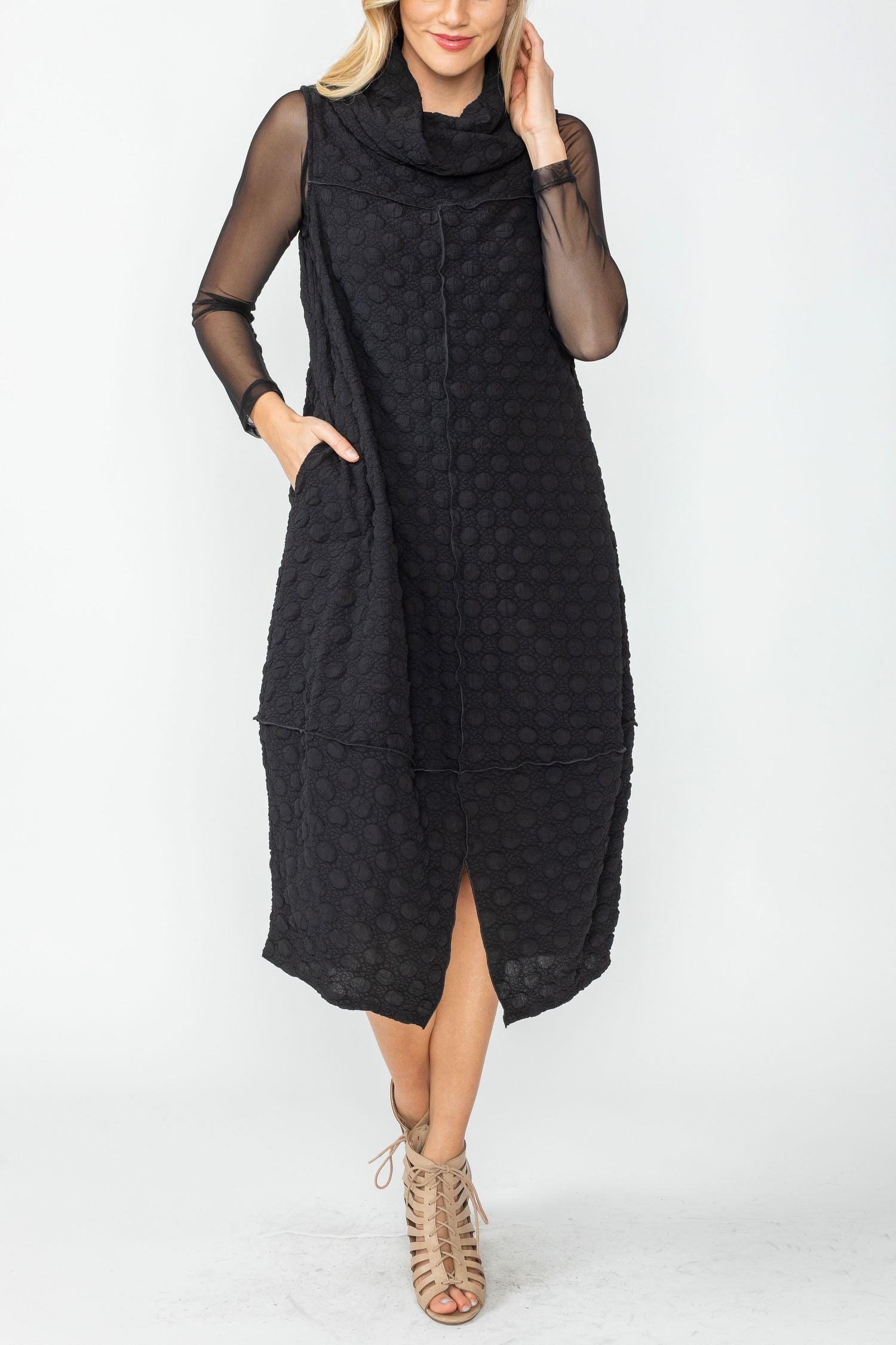 Black Bubble Tank Dress