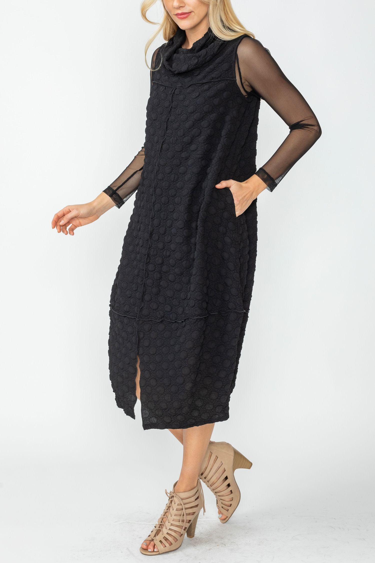 Black Bubble Tank Dress