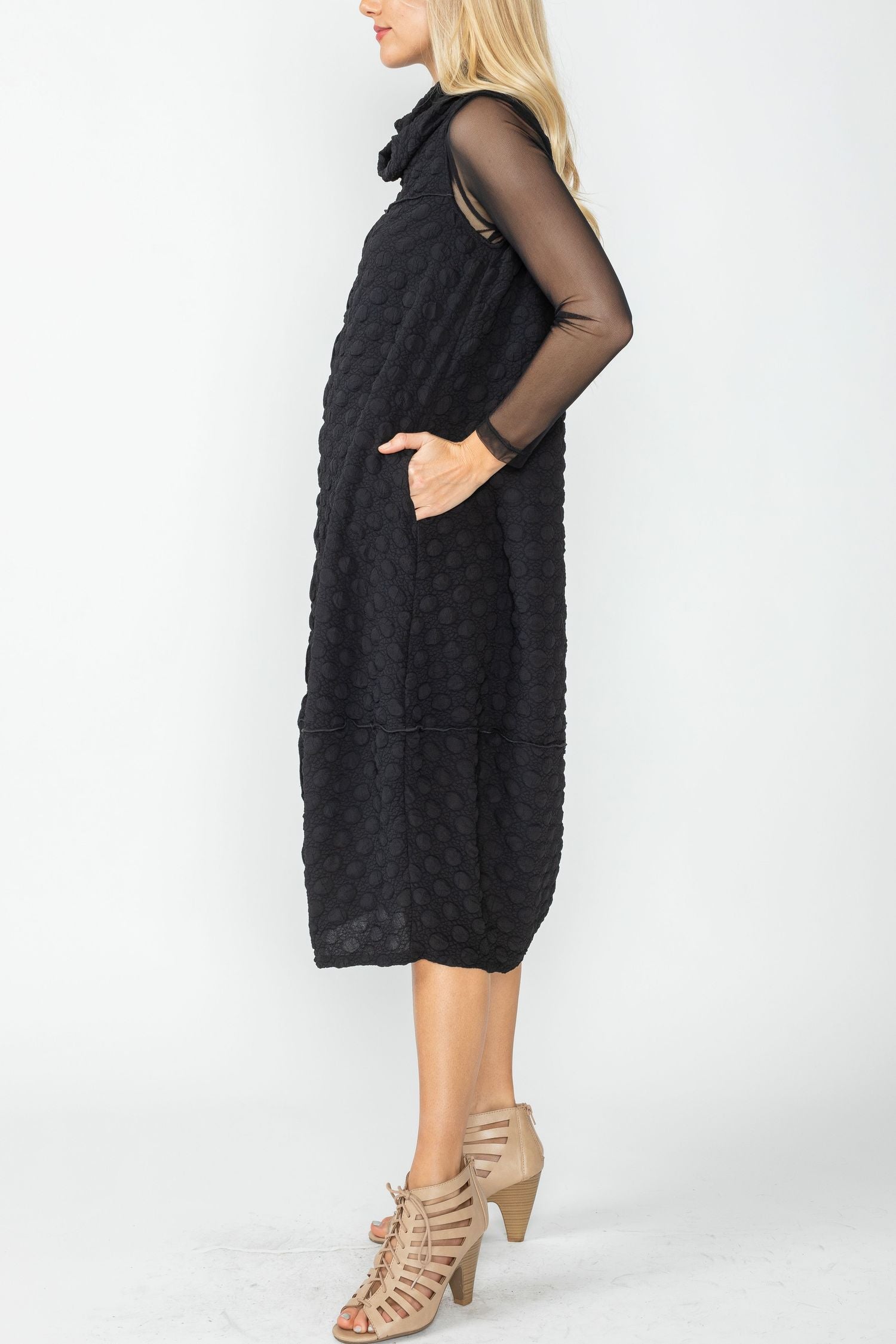 Black Bubble Tank Dress