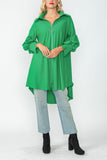 Green Bell Sleeve & Back Yoke Eyelet Point Jacket