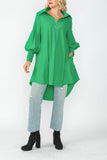 Green Bell Sleeve & Back Yoke Eyelet Point Jacket