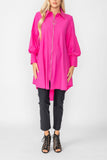 Pink Bell Sleeve & Back Yoke Eyelet Point Jacket