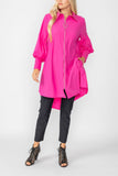 Pink Bell Sleeve & Back Yoke Eyelet Point Jacket