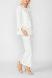 Off White Jacket With Knotted Sleeves