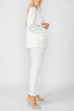 Off White Jacket With Knotted Sleeves