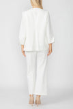 Off White Jacket With Knotted Sleeves