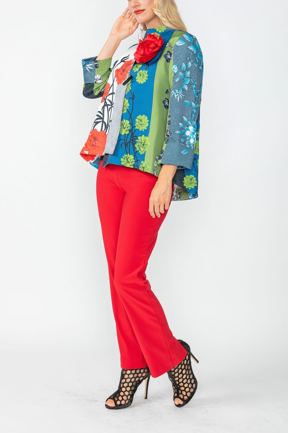 Red One Button Jacket