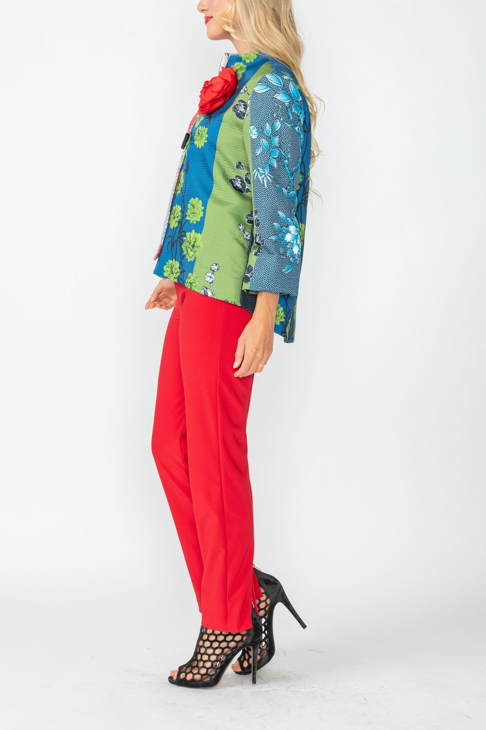 Red One Button Jacket