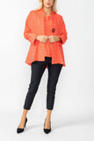 Coral Solid Square Jacket