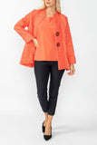 Coral Solid Square Jacket