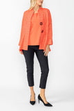 Coral Solid Square Jacket