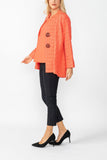 Coral Solid Square Jacket