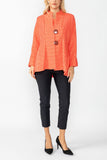 Coral Solid Square Jacket