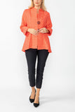 Coral Solid Square Jacket
