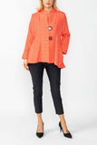 Coral Solid Square Jacket