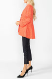 Coral Solid Square Jacket